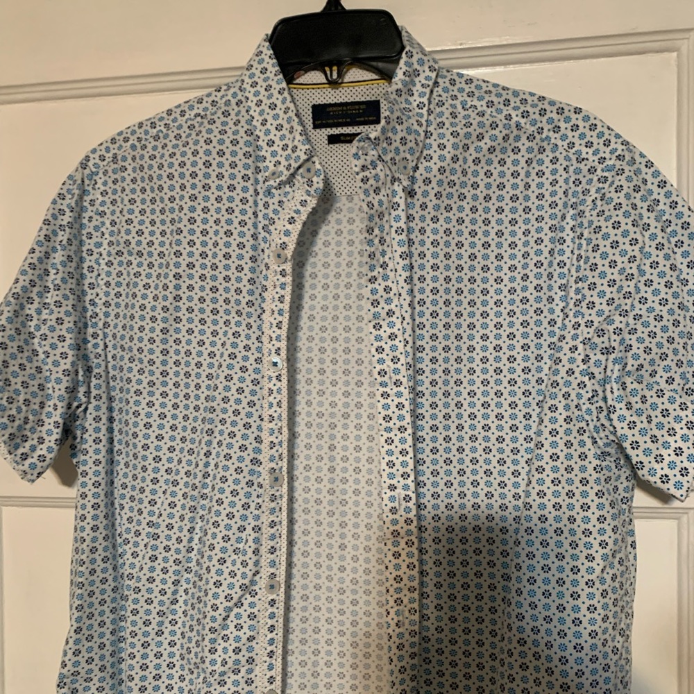 Denim and Flower, Mens button up, M